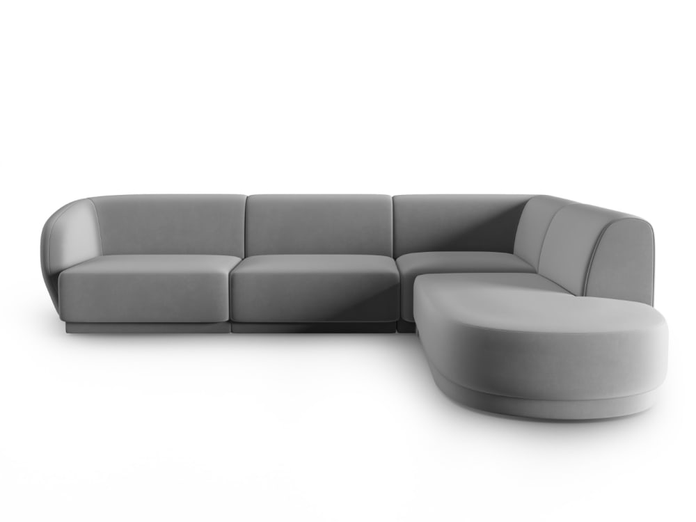 CXL by Christian Lacroix 5-Sitzer modulares Ecksofa rechts aus Samt, grau - Samt