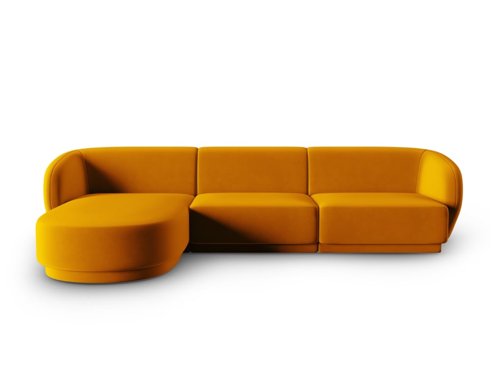 CXL by Christian Lacroix 4-Sitzer modulares Ecksofa links aus Samt, gelb - Samt