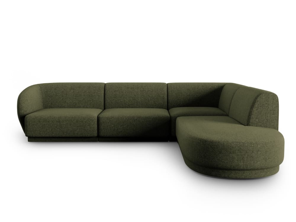 CXL by Christian Lacroix 5-Sitzer Ecksofa rechts aus Chenille-Stoff, grün meliert - Stoff
