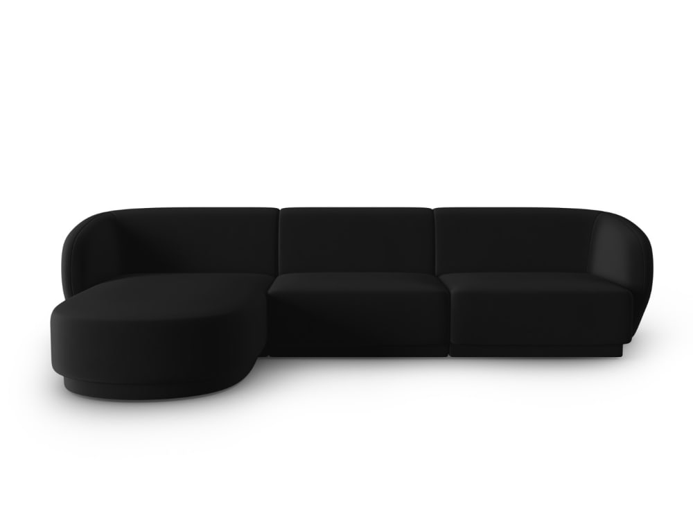 CXL by Christian Lacroix 4-Sitzer modulares Ecksofa links aus Samt, schwarz - Samt