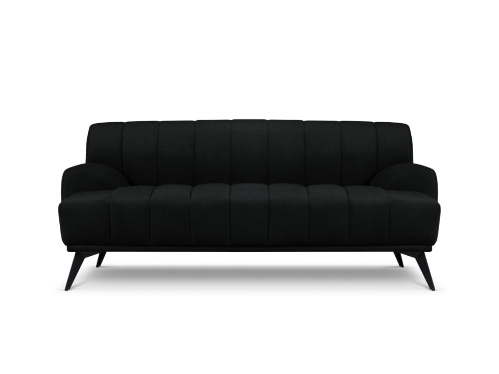 Canapé 2 places en velours noir