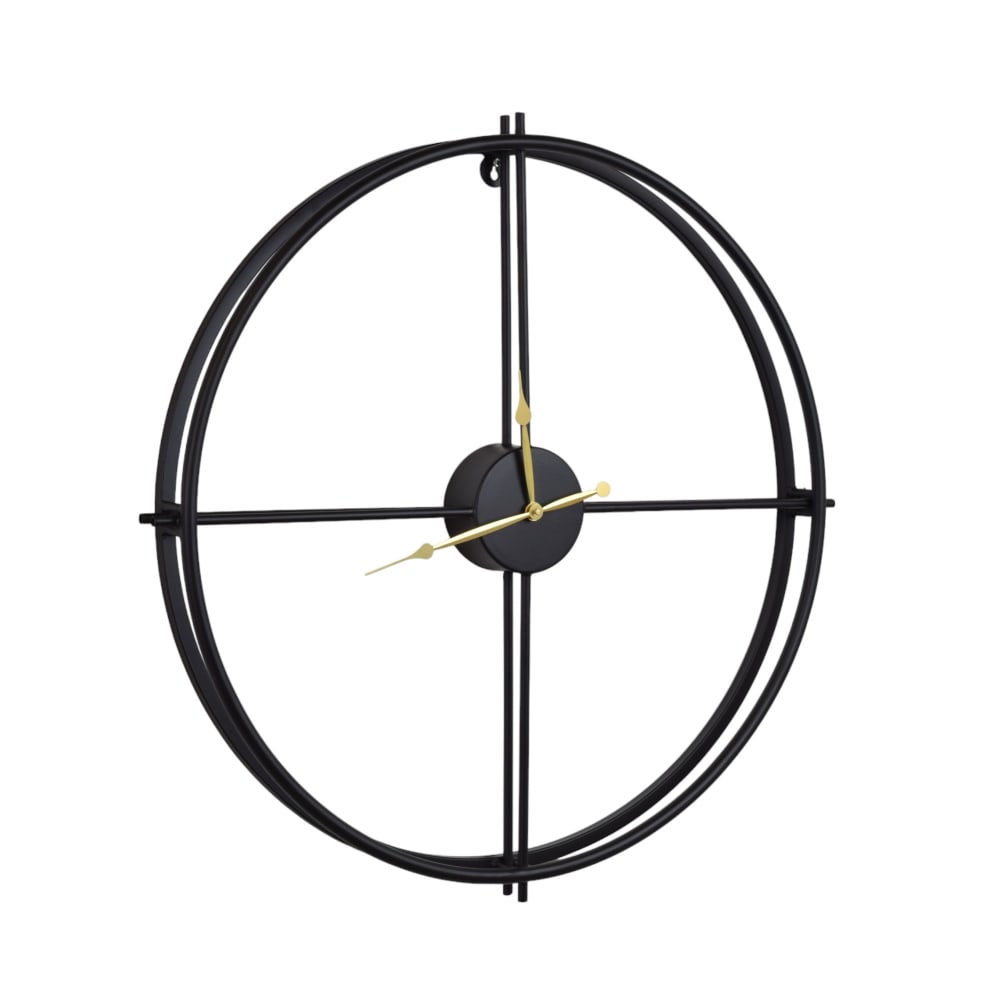 LOFT42 Wanduhr aus Metall, 60x6 cm, Schwarz Schwarz Metall