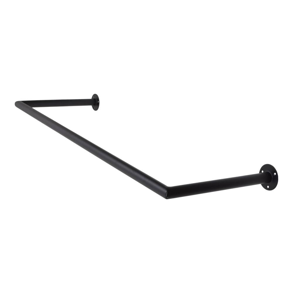 LOFT42 Wandkleiderständer aus Metall, 90x30x2 cm, Schwarz Schwarz Metall