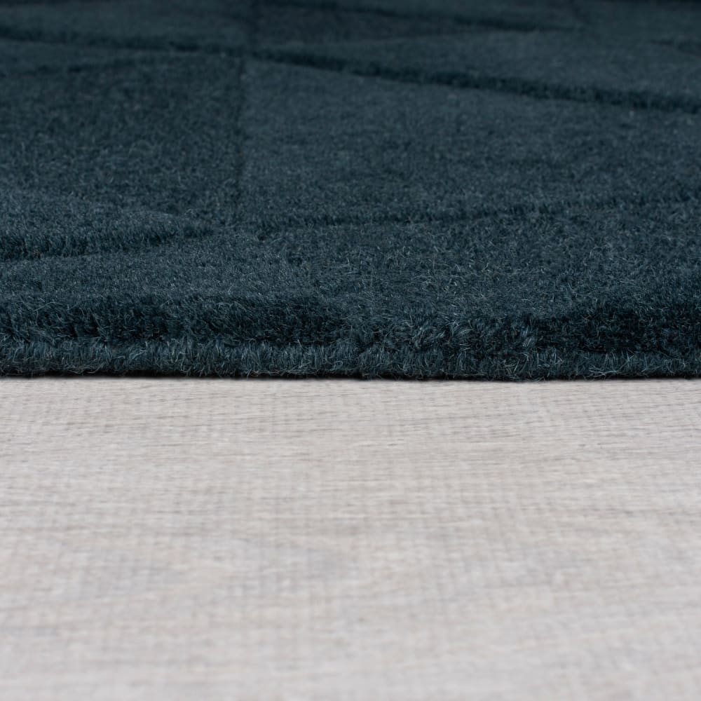 Tapis en laine bleu canard 120x170cm — vue 4