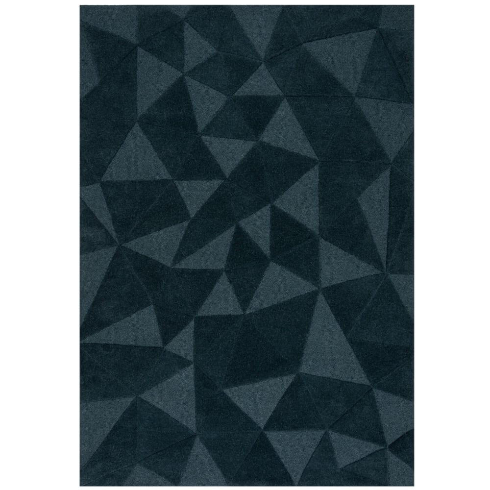 Tapis en laine bleu canard 160x230cm