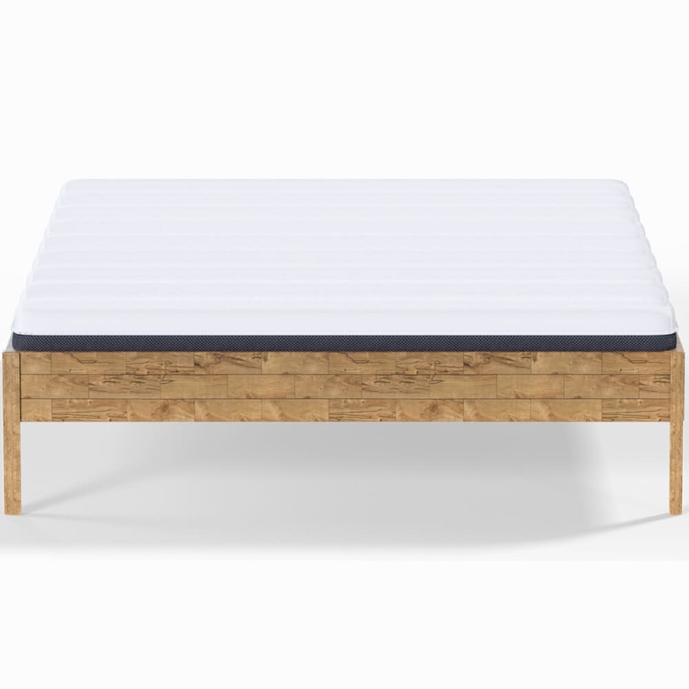 Pack lit 160x200 en bois massif + Matelas ressorts et Mousse HR