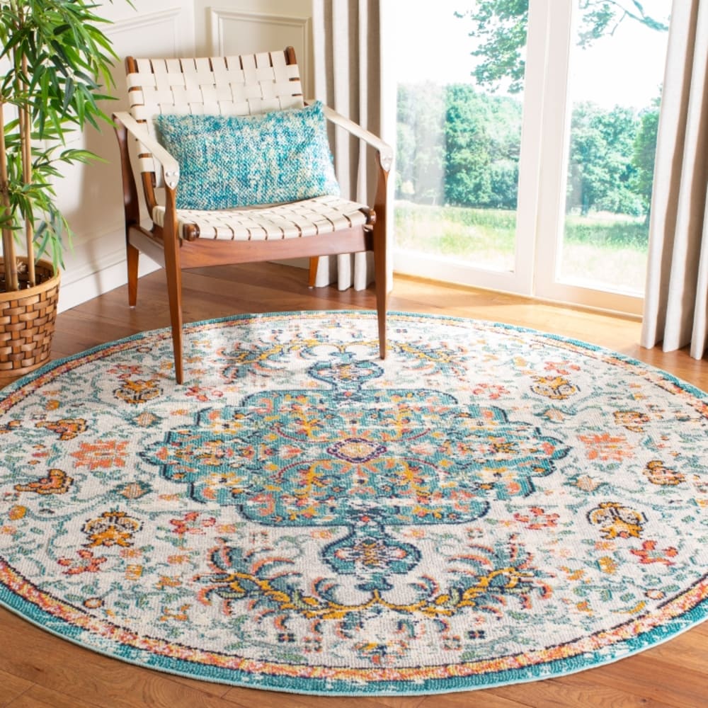 Tapis de transition en polypropylène gris/bleu, 122 cm — vue 3