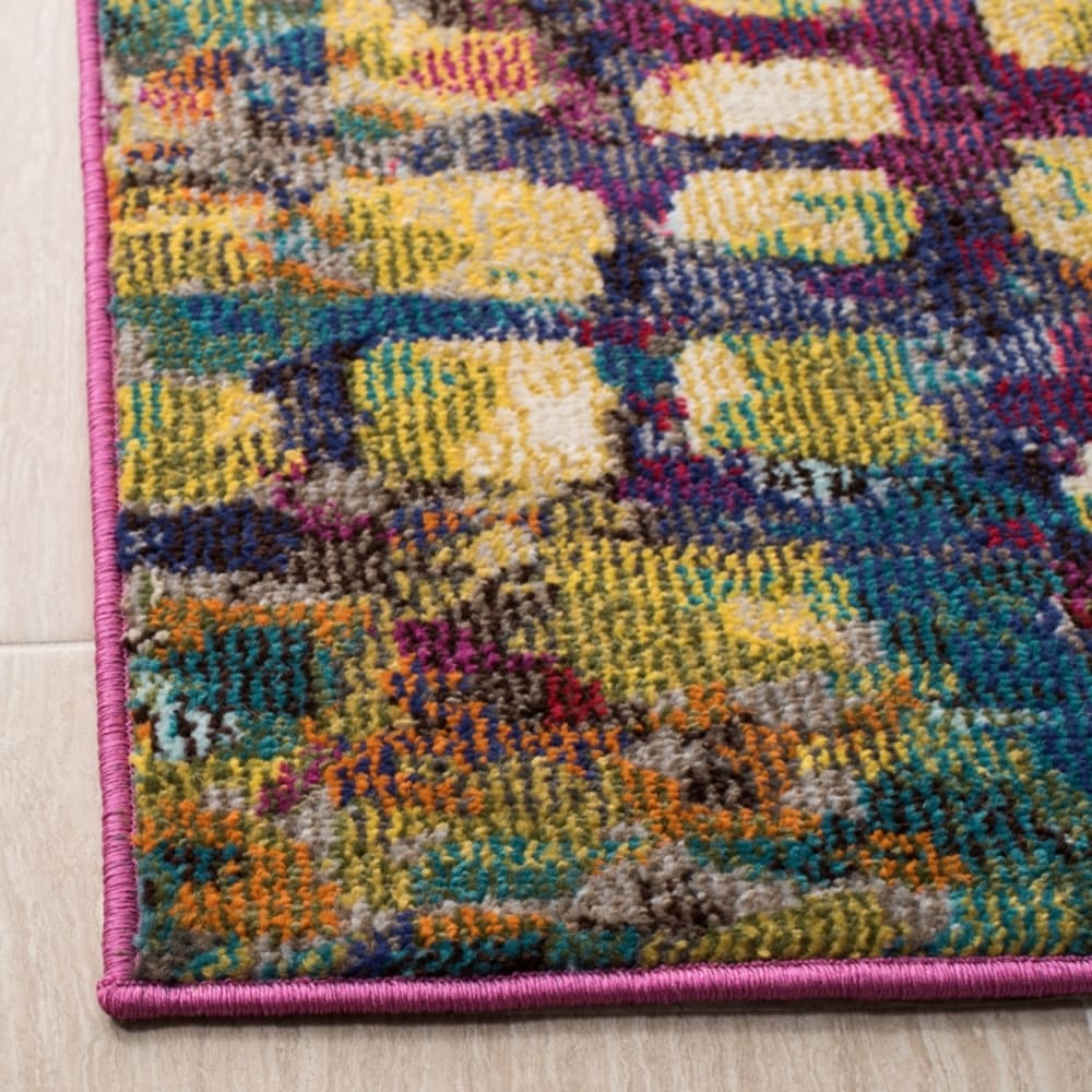 Tapis contemporain en polypropylène rose/or, 244 x 305 cm — vue 4