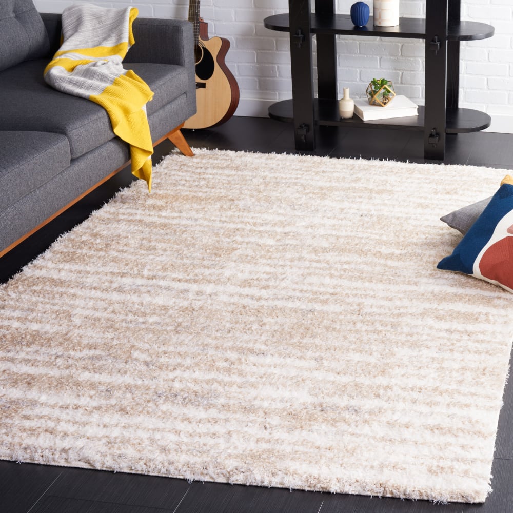Tapis en polyester beige/blanc, 183 x 274 cm — vue 3
