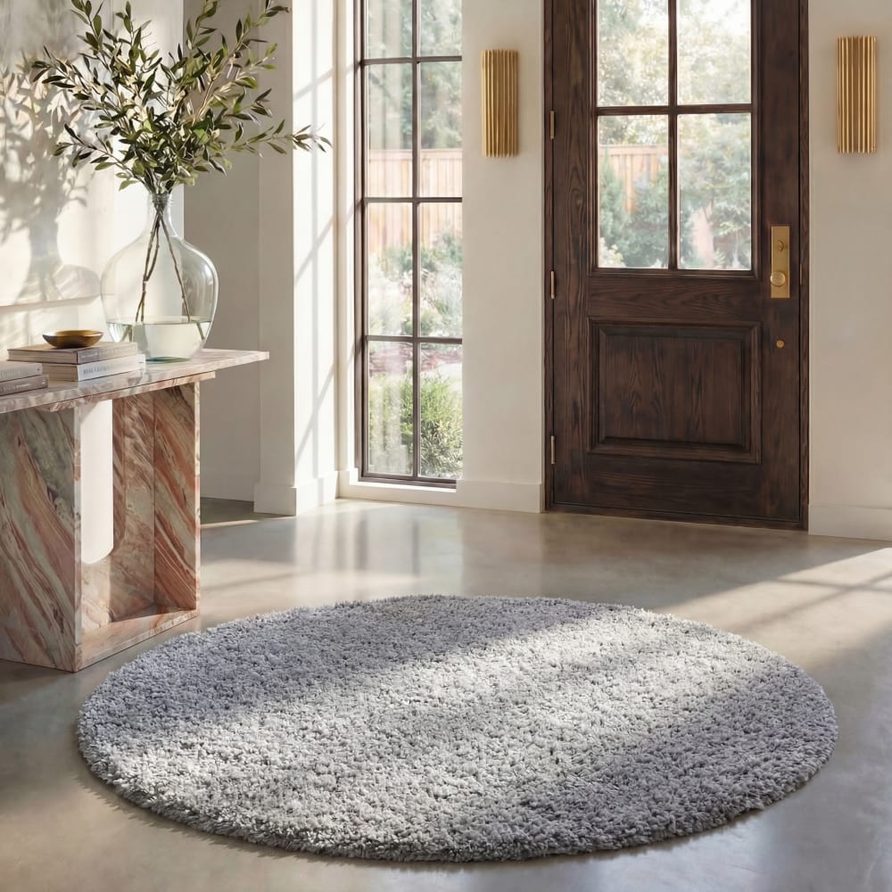 Tapis en polypropylène argent, 122 cm — vue 4