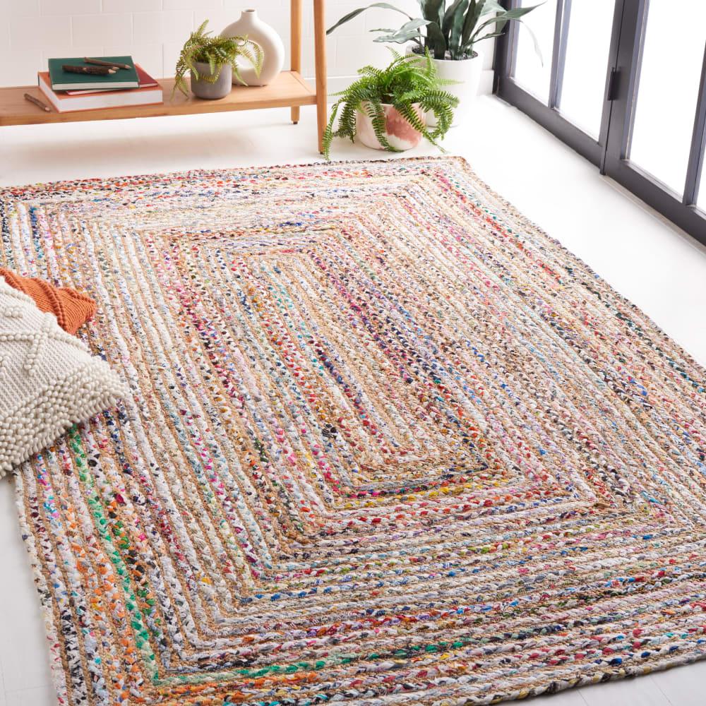 Tapis côtier en jute beige/multicolore, 183 x 274 cm — vue 3