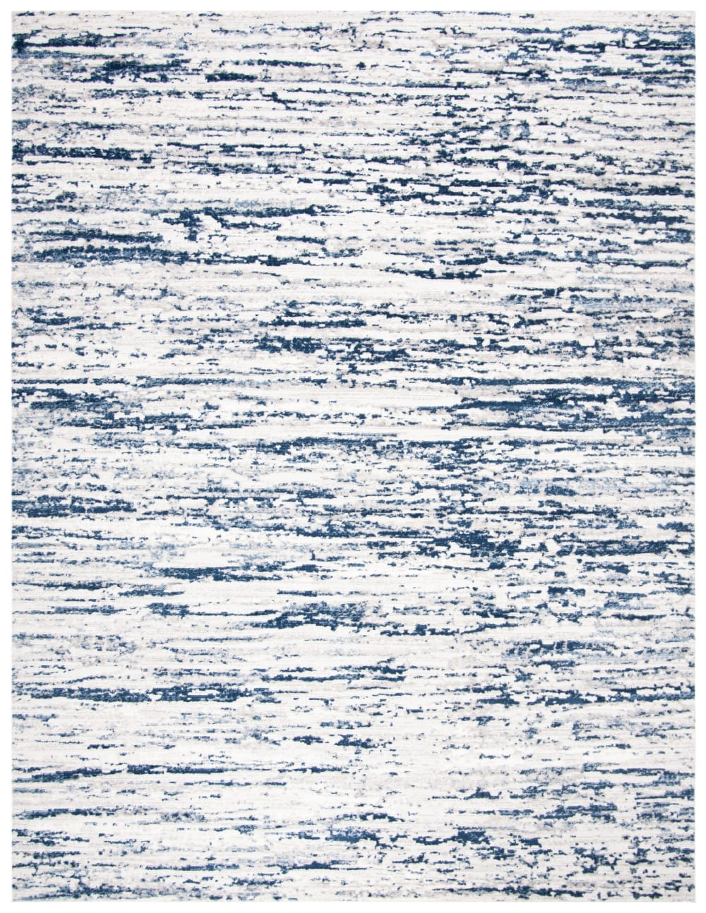 Tapis contemporain en polypropylène gris/bleu, 236 x 305 cm