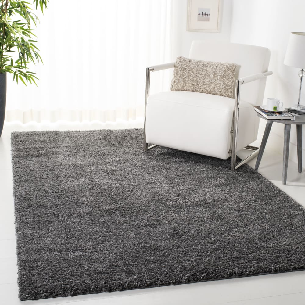 Tapis shag en polypropylène gris, 160 x 229 cm — vue 3