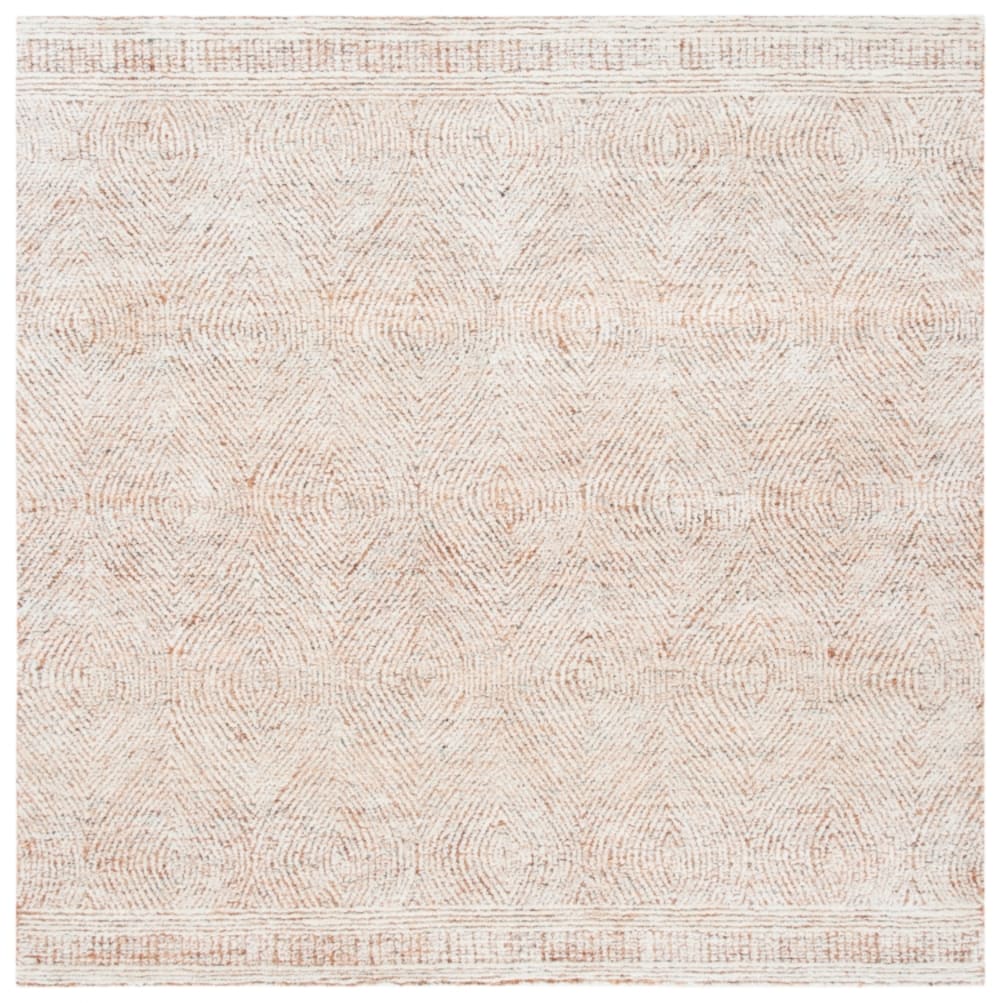 Safavieh Böhmisch Wolle-Teppich in Weiß/Orange, 122 x 122 cm style classic chic orange Wolle