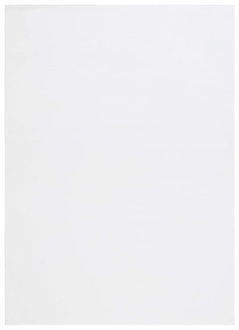 Tapis solide et tonale en polyester blanc, 152 x 213 cm