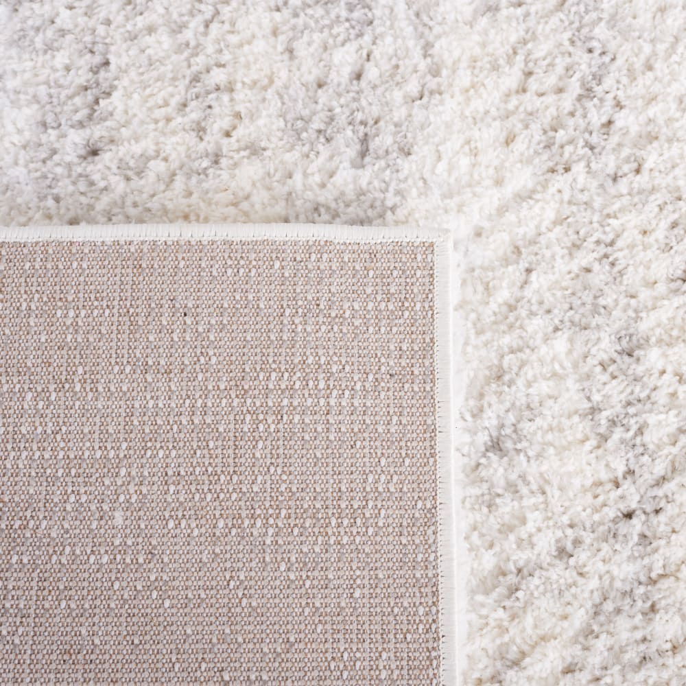 Tapis en polyester blanc/gris, 91 x 152 cm