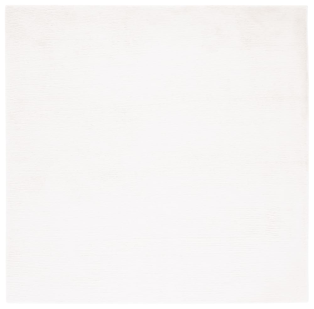 Tapis solide et tonale en polyester blanc, 183 x 183 cm