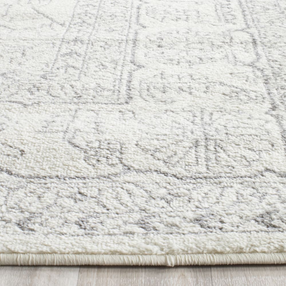 Tapis médaillon en polypropylène blanc/argent, 235 x 305 cm — vue 4