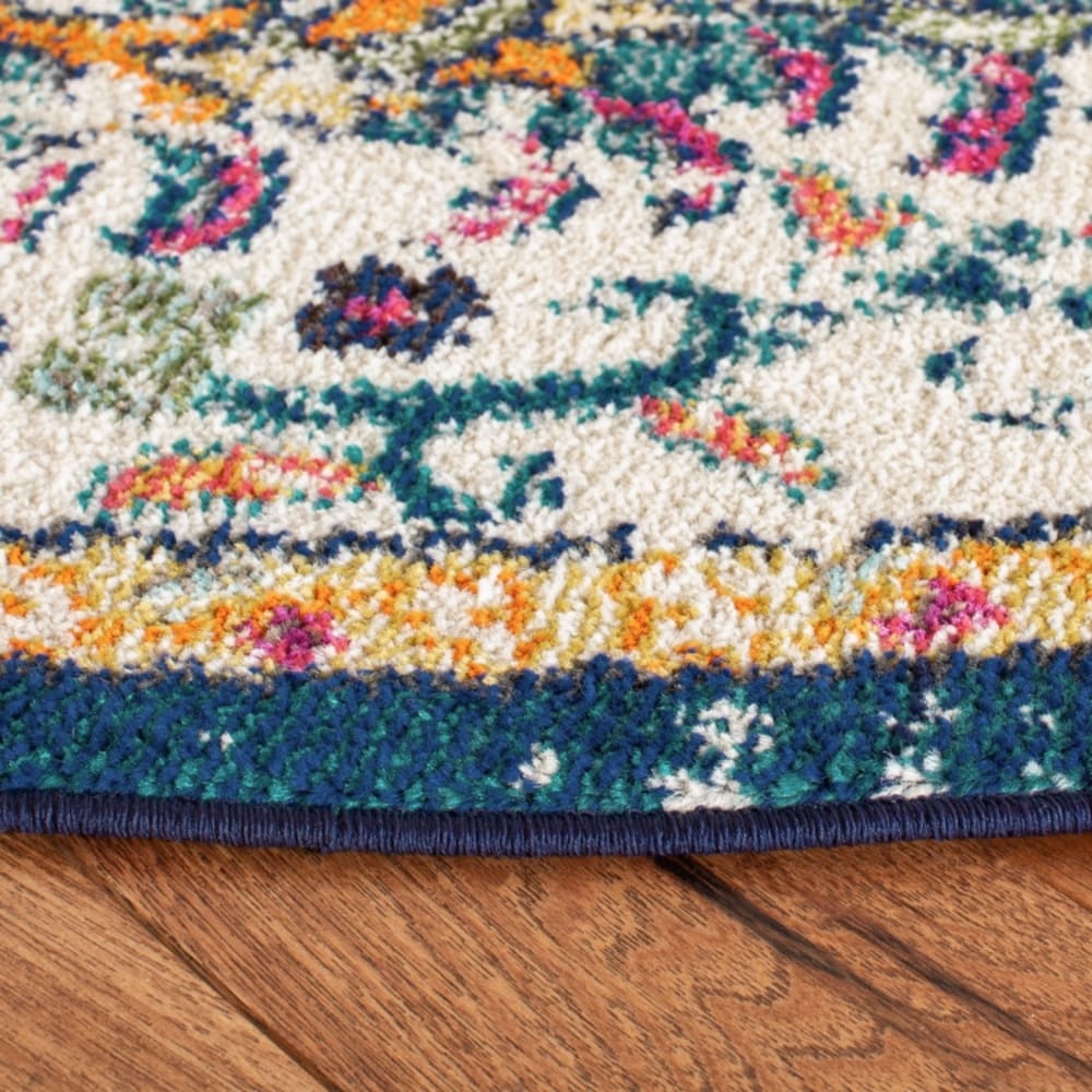 Tapis de transition en polypropylène blanc/orange, 122 cm — vue 4