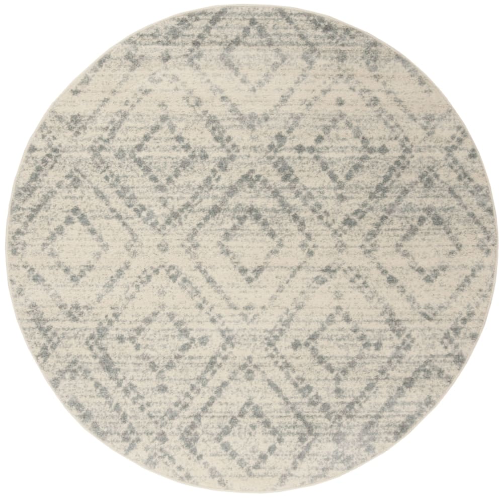 Tapis moderne en polypropylène blanc/bleu, 122 cm - Maisons du Monde