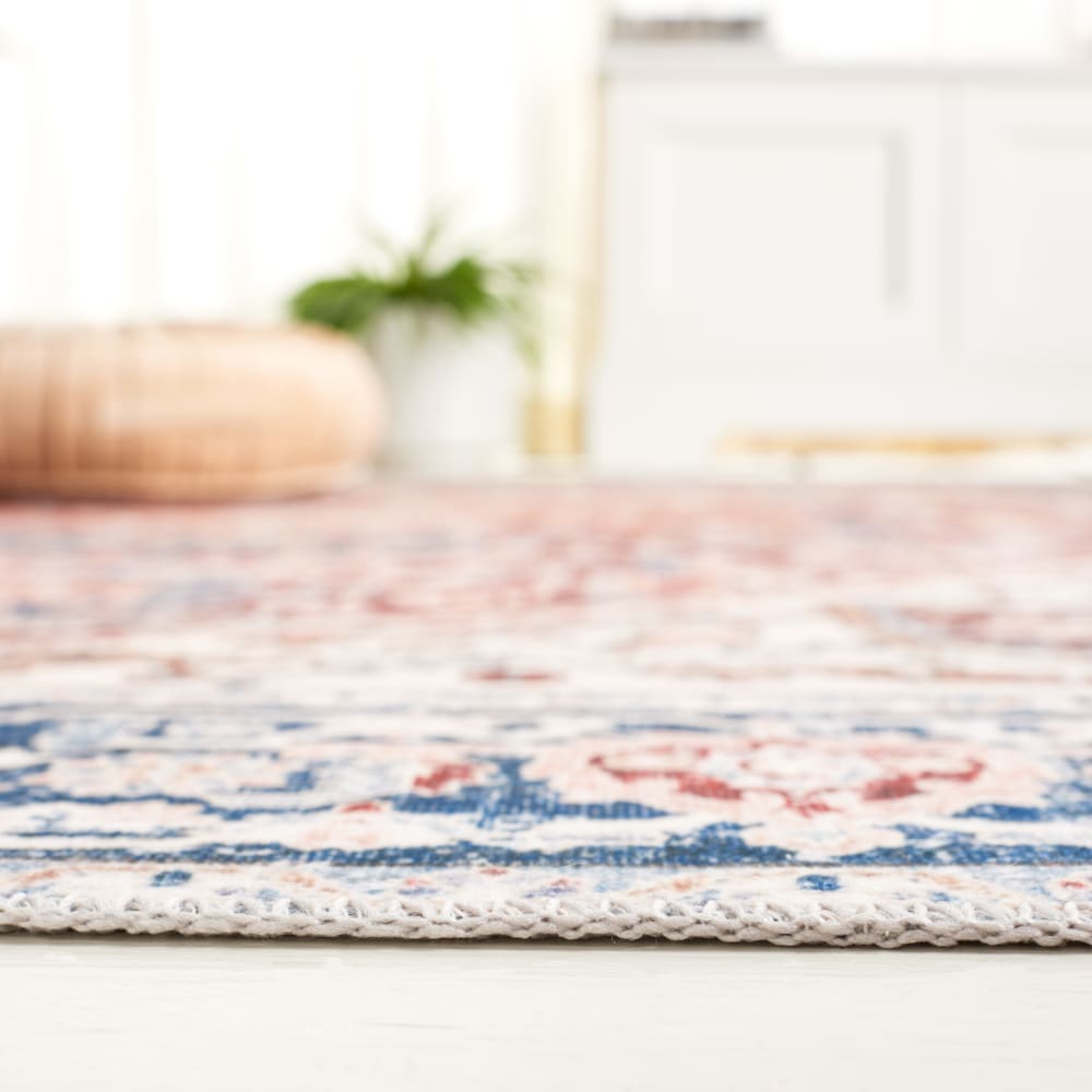 Tapis traditionnel en polyester rouge/bleu, 183 x 274 cm — vue 4