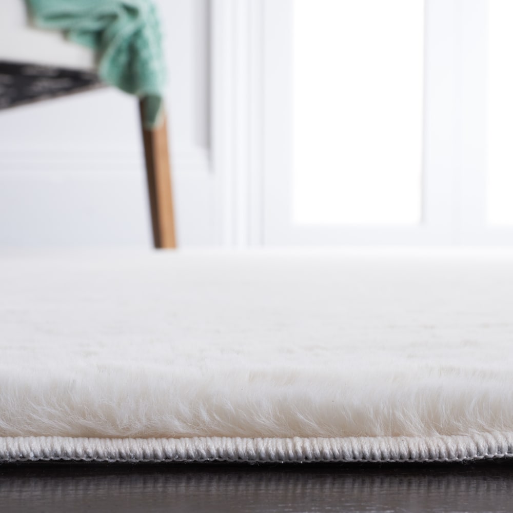 Tapis solide et tonale en polyester blanc, 61 x 91 cm — vue 4