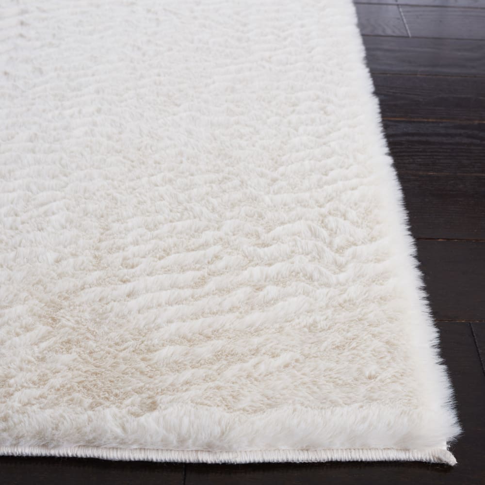Tapis solide et tonale en polyester blanc, 91 x 152 cm — vue 3