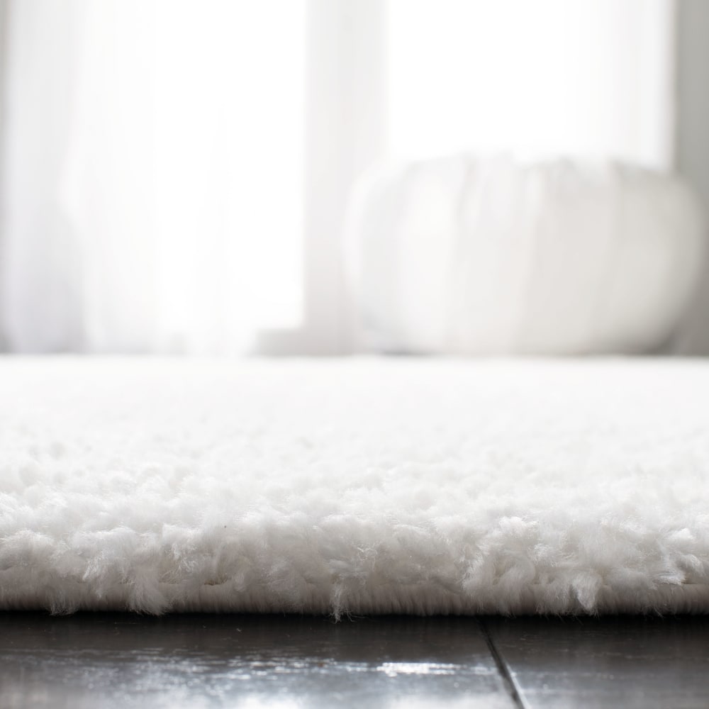 Tapis en polypropylène blanc, 122 x 122 cm — vue 4