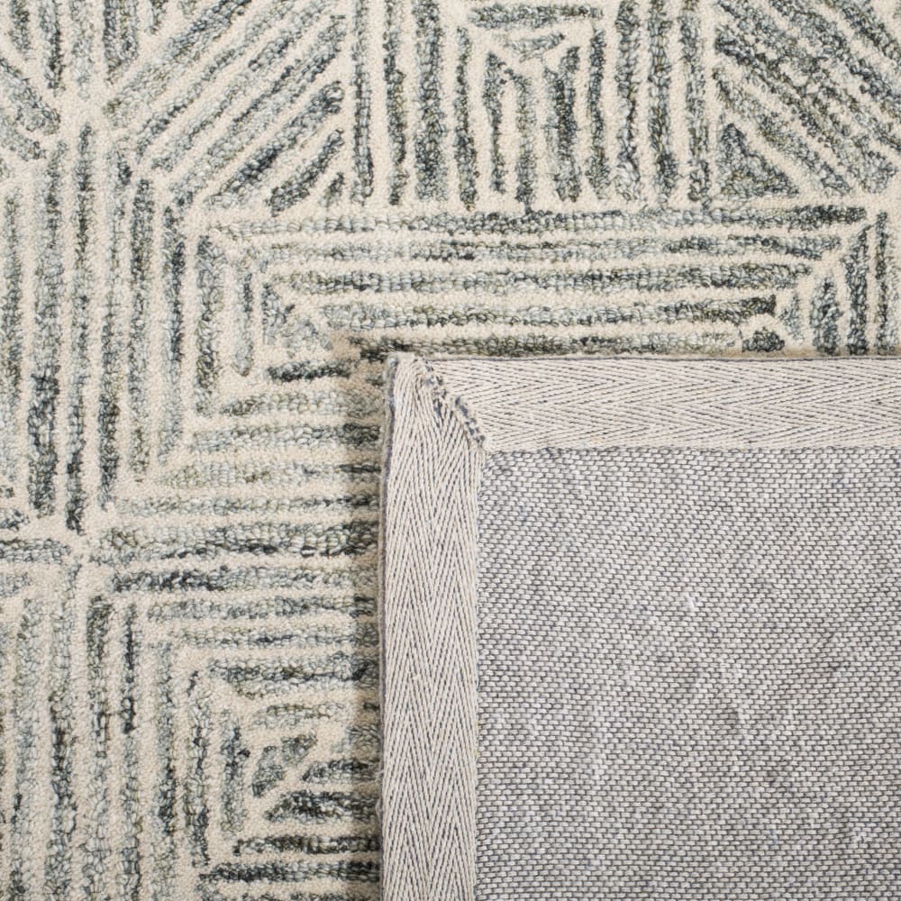 Tapis moderne en laine vert/blanc, 61 x 91 cm — vue 4