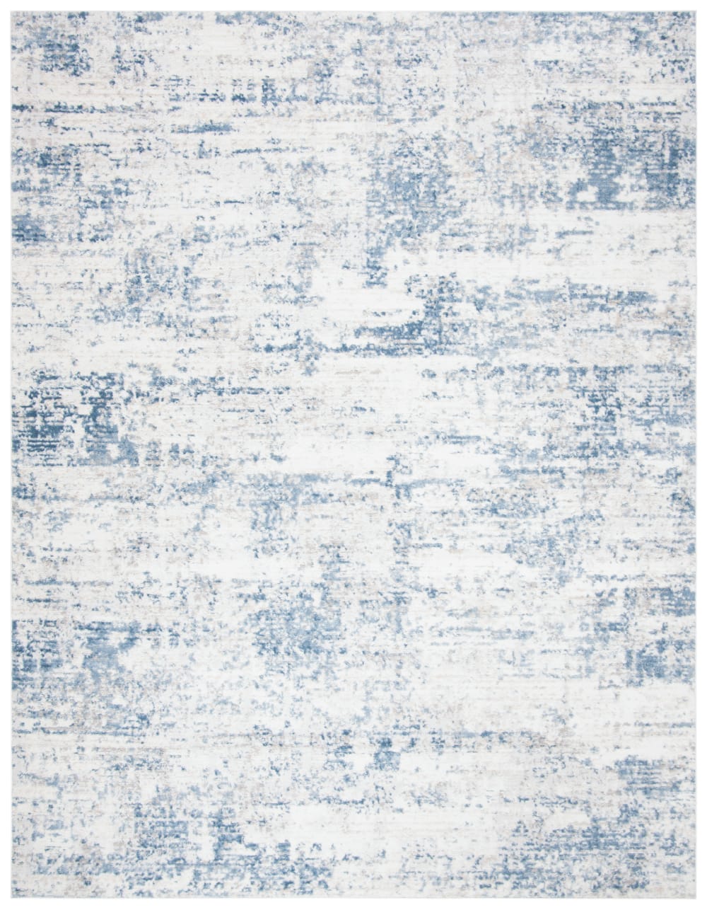 Tapis contemporain en polypropylène blanc/bleu, 236 x 305 cm - Maisons du Monde