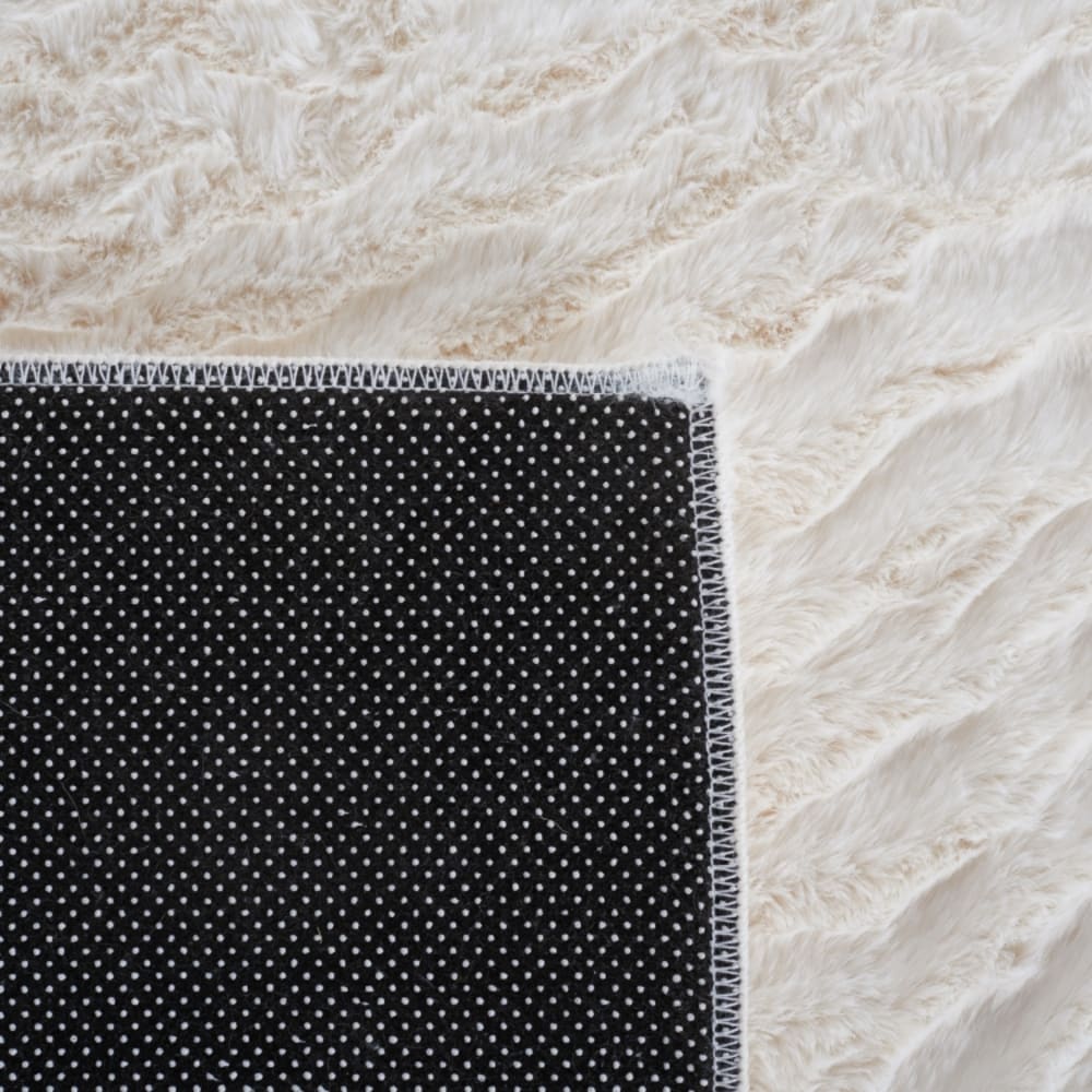Tapis solide et tonale en polyester blanc, 244 x 305 cm — vue 3
