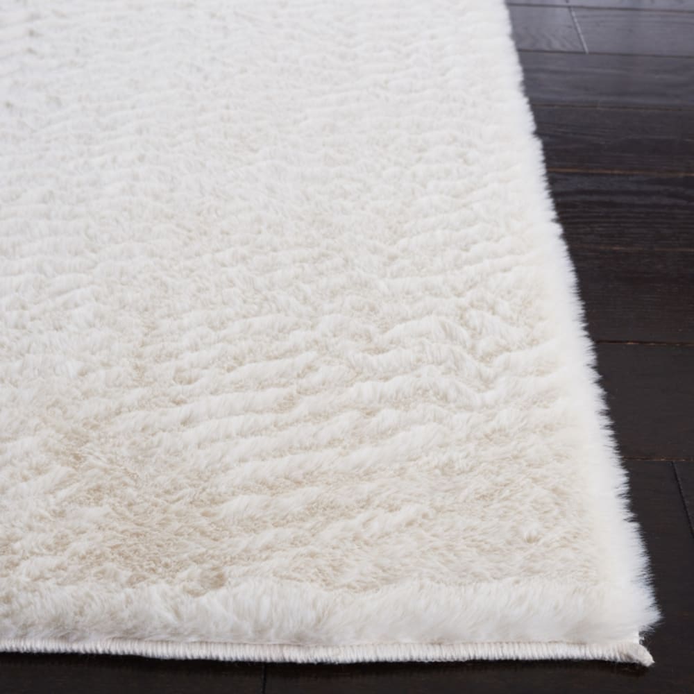 Tapis solide et tonale en polyester blanc, 244 x 305 cm — vue 4