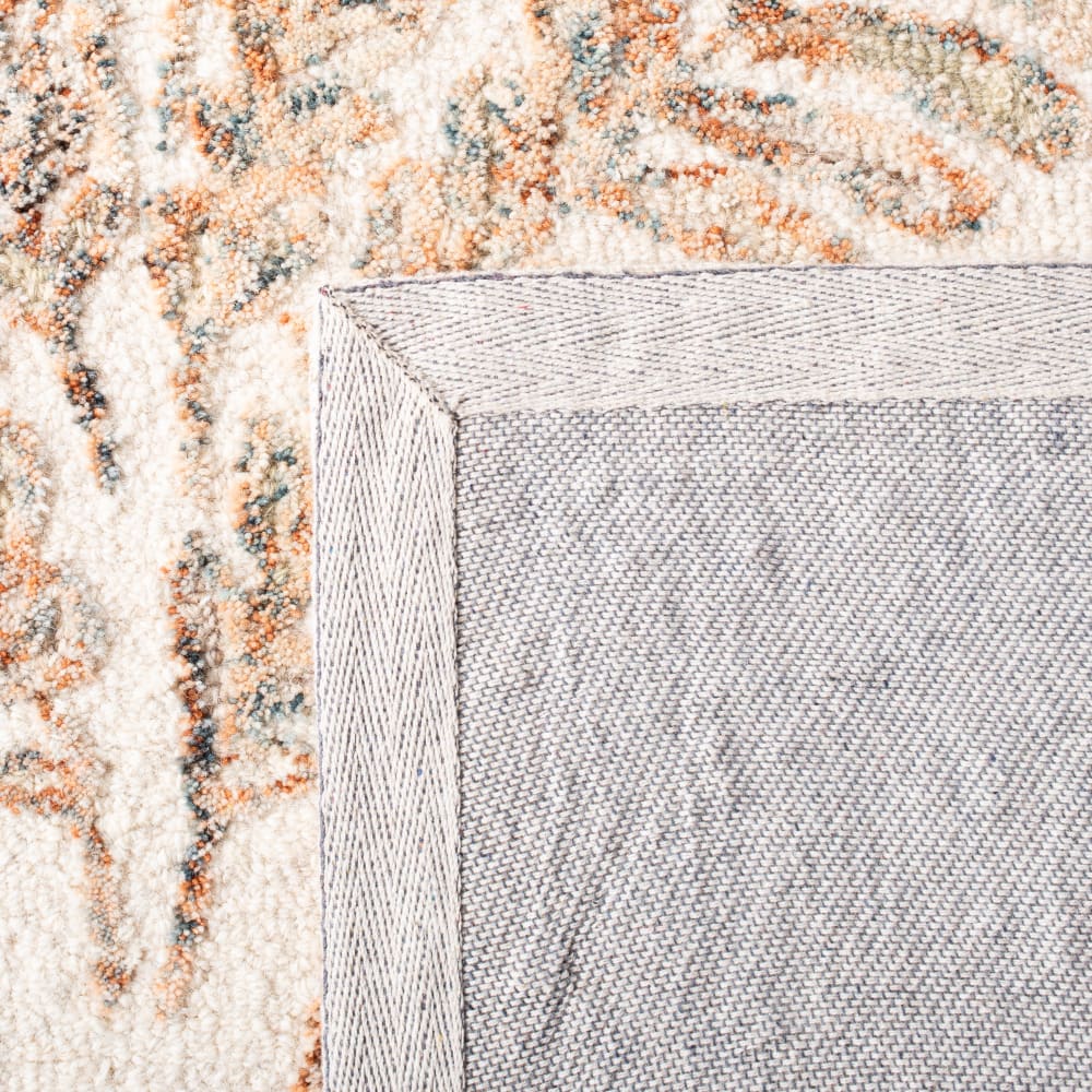 Tapis floral en laine blanc/brun, 122 x 183 cm — vue 4