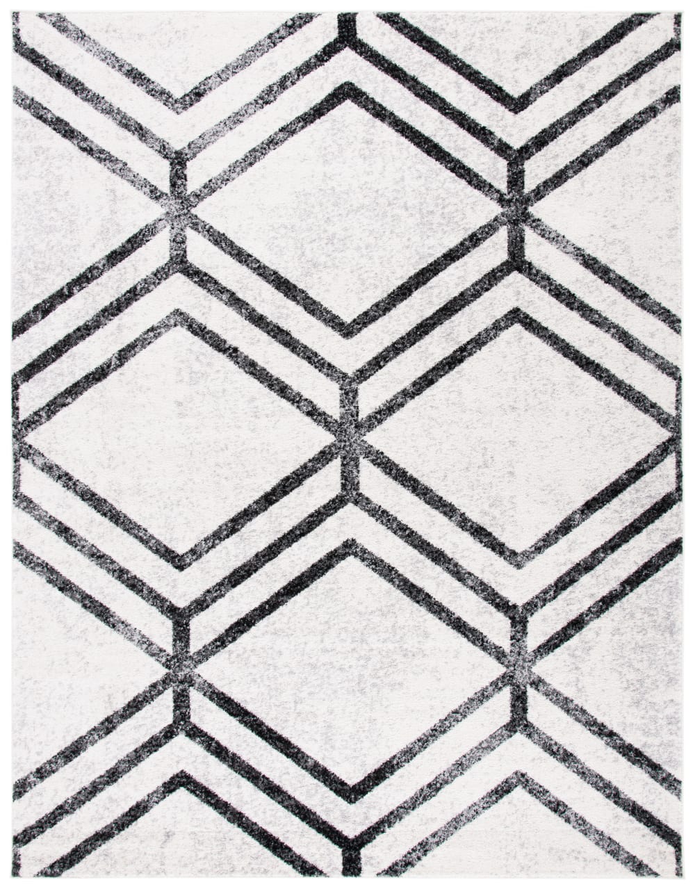 Safavieh Tapis contemporain en polypropylène blanc/gris, 235 x 305 cm style contemporain - Pp - Polypropylène