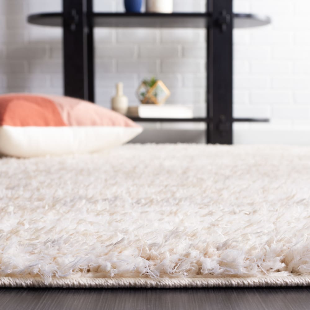 Tapis en polyester beige/blanc, 91 x 152 cm — vue 4