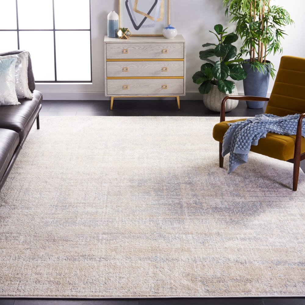 Tapis contemporain en polypropylène beige/gris, 235 x 305 cm — vue 4