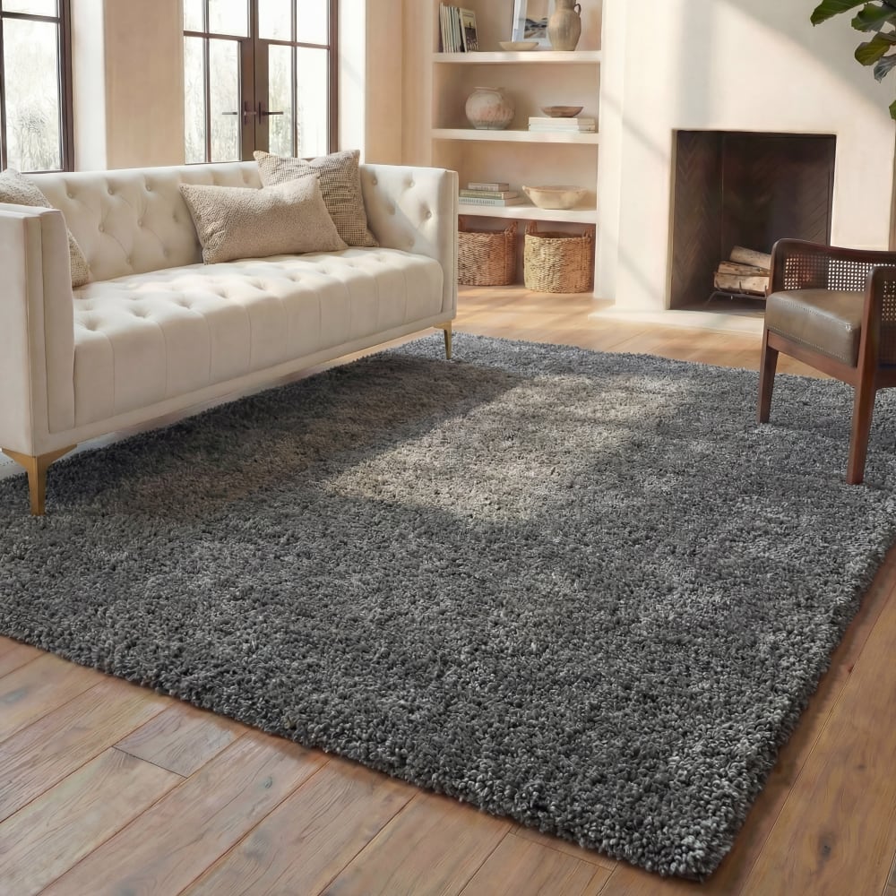 Tapis en polypropylène gris, 244 x 305 cm — vue 4