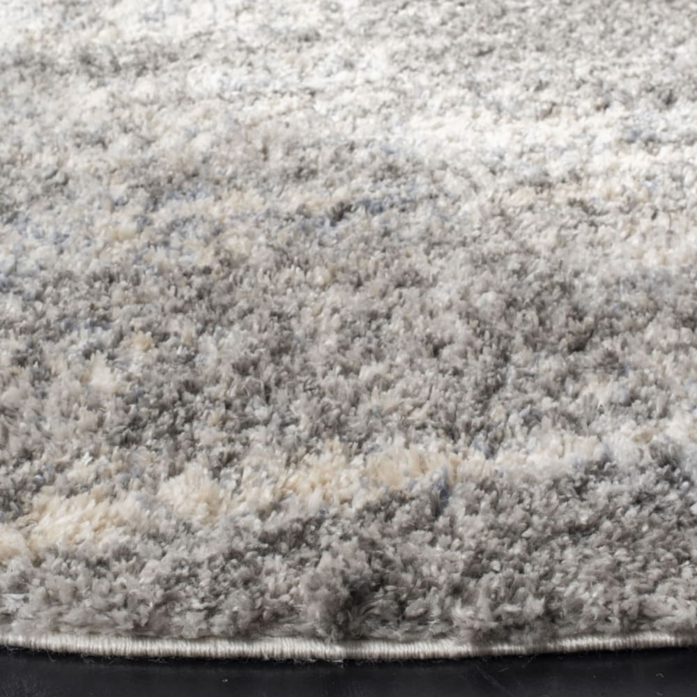 Tapis en polypropylène gris/bleu, 99 cm — vue 4