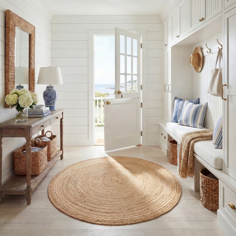 Safavieh Küstengebiete Jute-Teppich in Beige, 122 cm style seaside Beige Jute