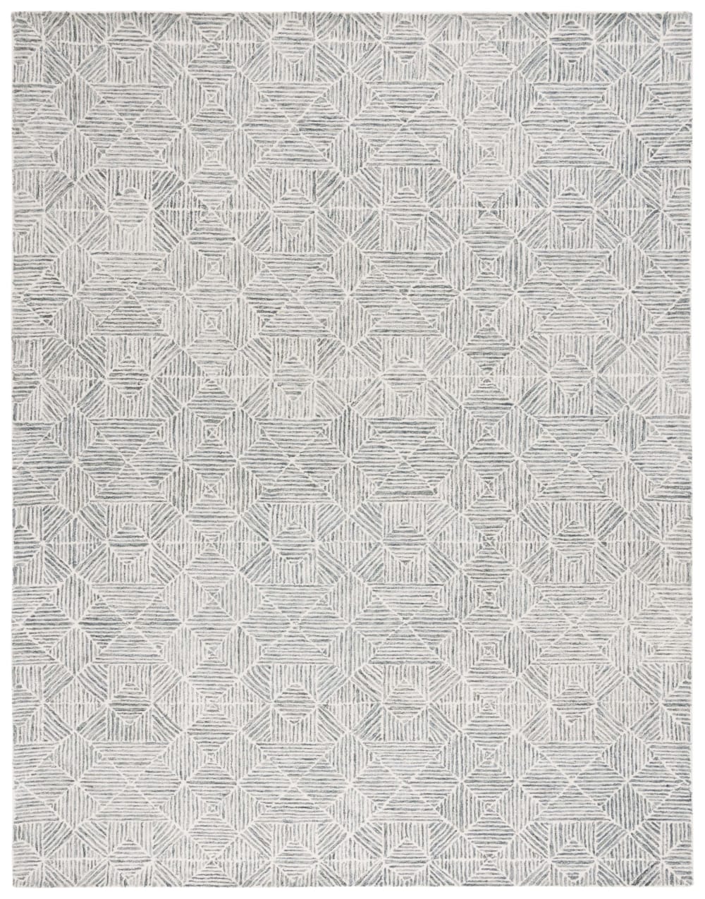 Tapis moderne en laine vert/blanc, 244 x 305 cm - Maisons du Monde