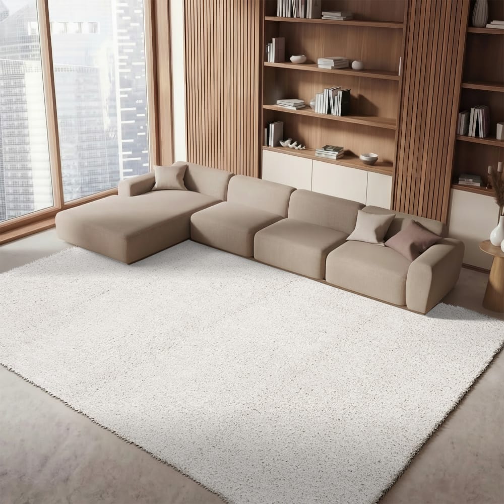 Tapis en polypropylène beige, 244 x 305 cm — vue 3