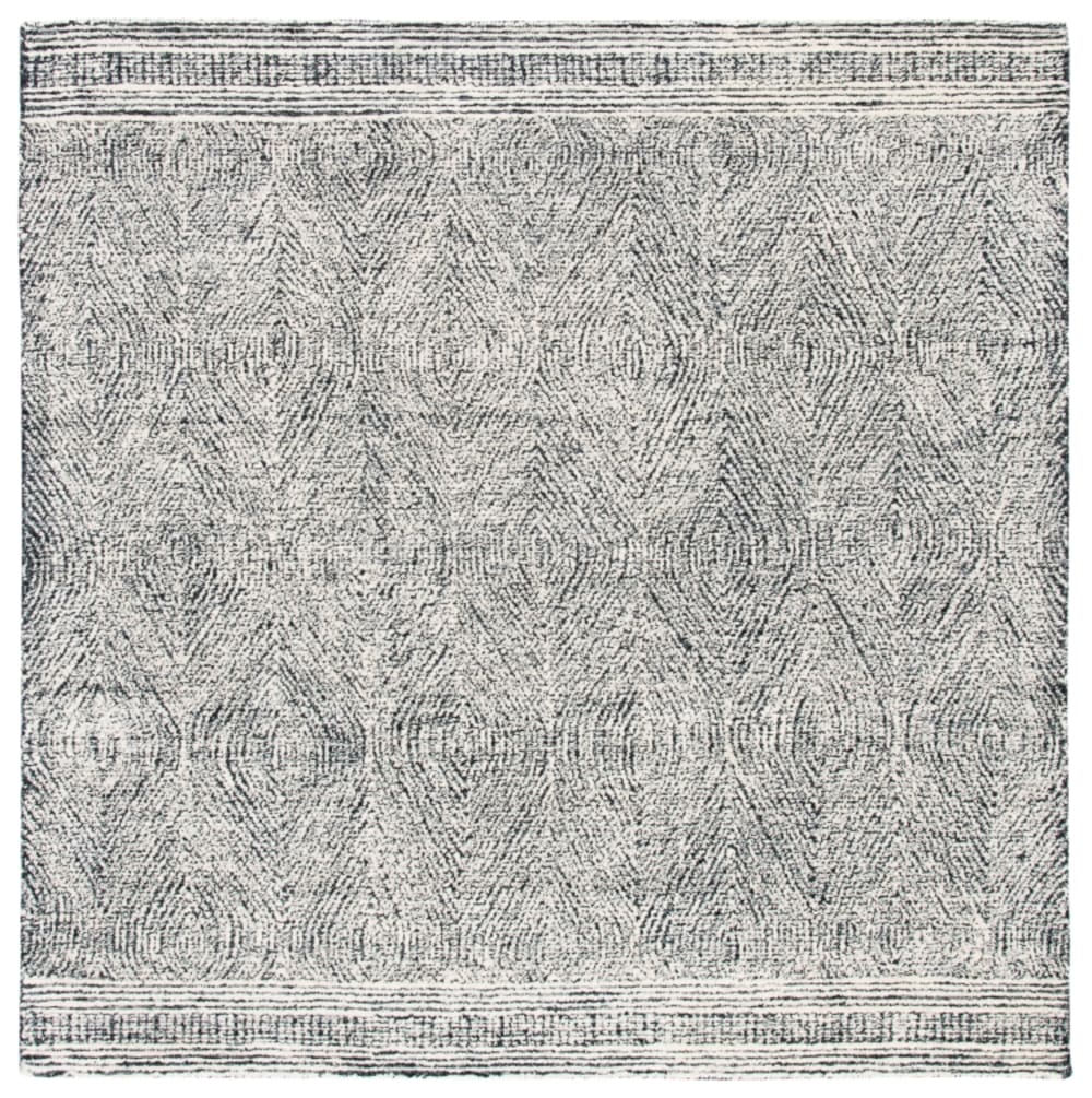 Safavieh Tapis bohémien en laine blanc/gris, 122 x 122 cm style classique chic