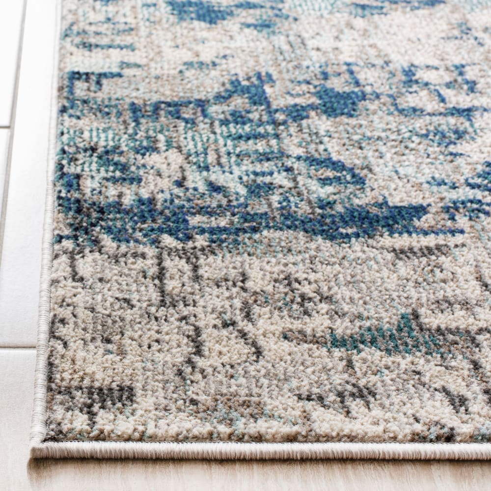 Tapis contemporain en polypropylène gris/bleu, 61 x 91 cm — vue 3