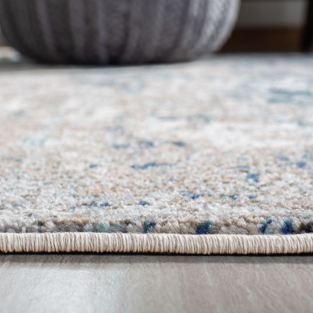 Tapis contemporain en polypropylène gris/bleu, 61 x 91 cm — vue 4