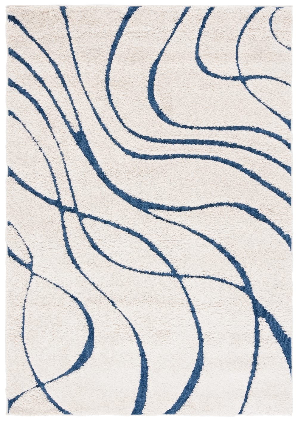 Polypropylen-Teppich in Beige/Blau, 160 x 229 cm - Maisons Du