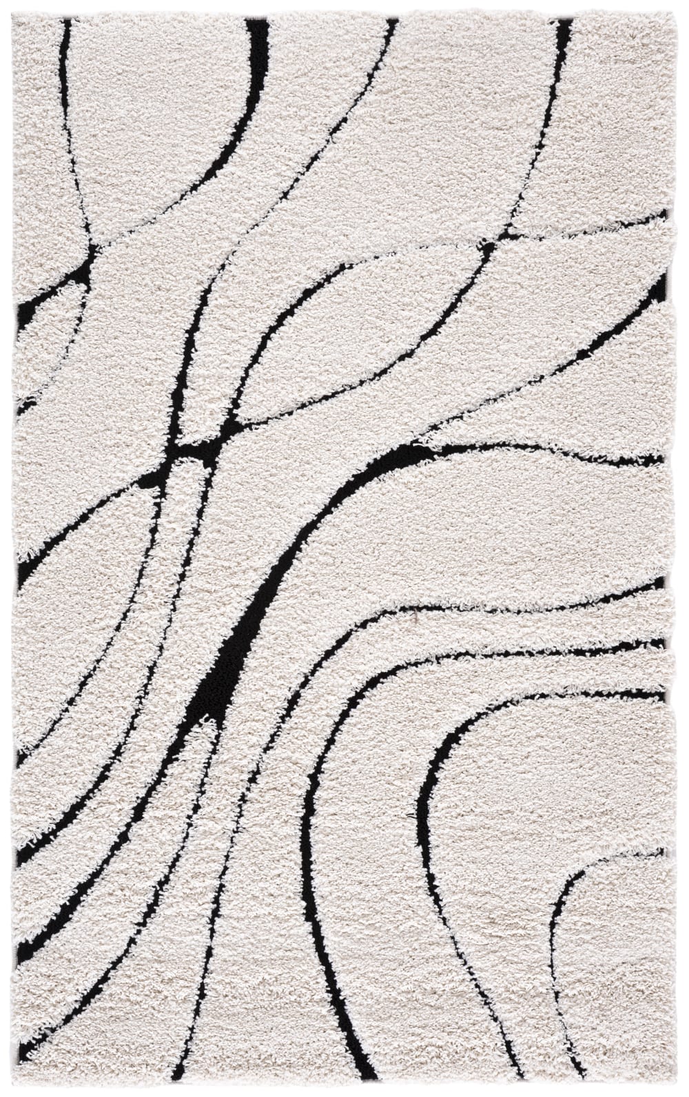 Safavieh Polypropylen-Teppich in Weiß/Schwarz, 99 x 160 cm style classic chic Weiß Pp - Polypropylen