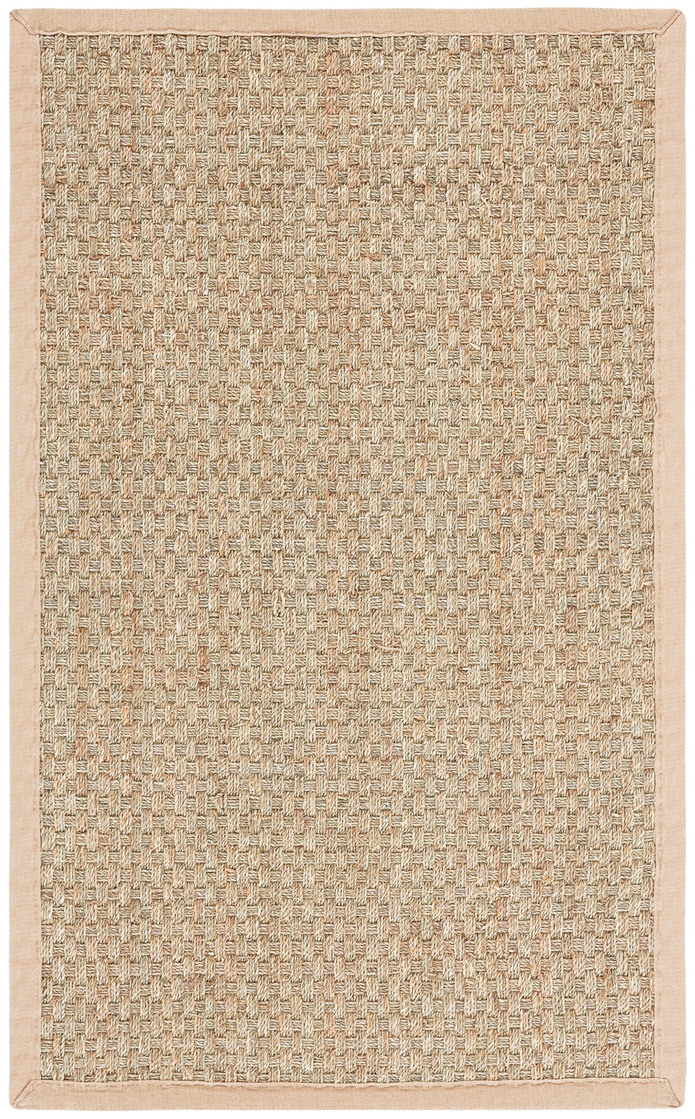 Tapis en herbiers marins beige, 91 x 152 cm