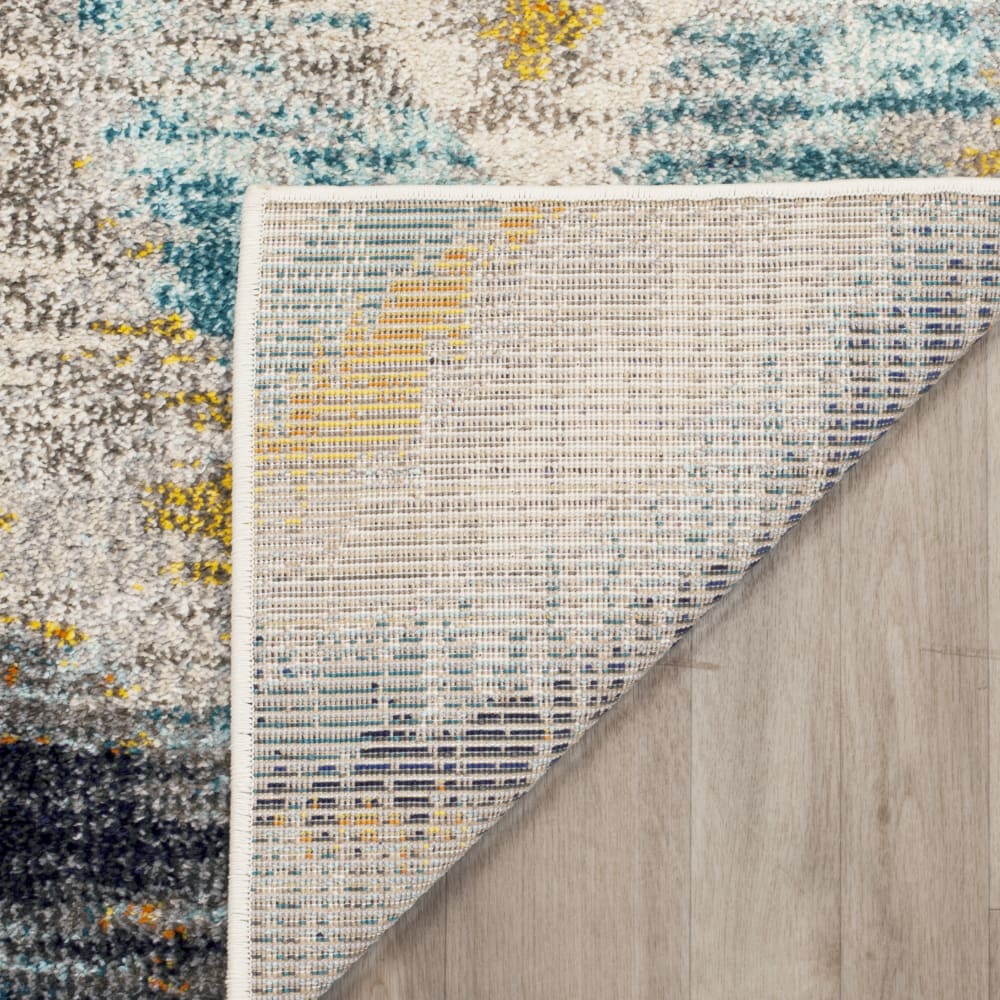 Tapis bohème chic en polypropylène bleu/multicolore, 235 x 335 cm — vue 3