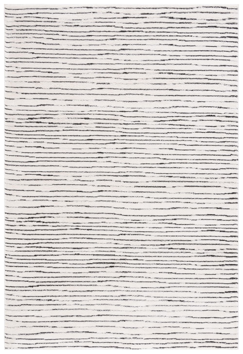 Modern Polyester-Teppich in Weiß/Schwarz, 183 x 274 cm - Maisons