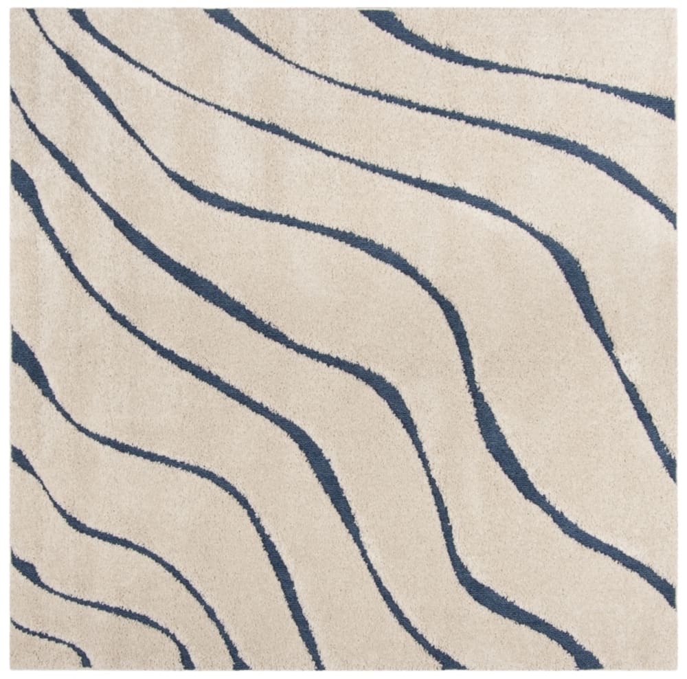 Safavieh Tapis en polypropylène beige/bleu, 122 x 122 cm style classique chic - Pp - Polypropylène